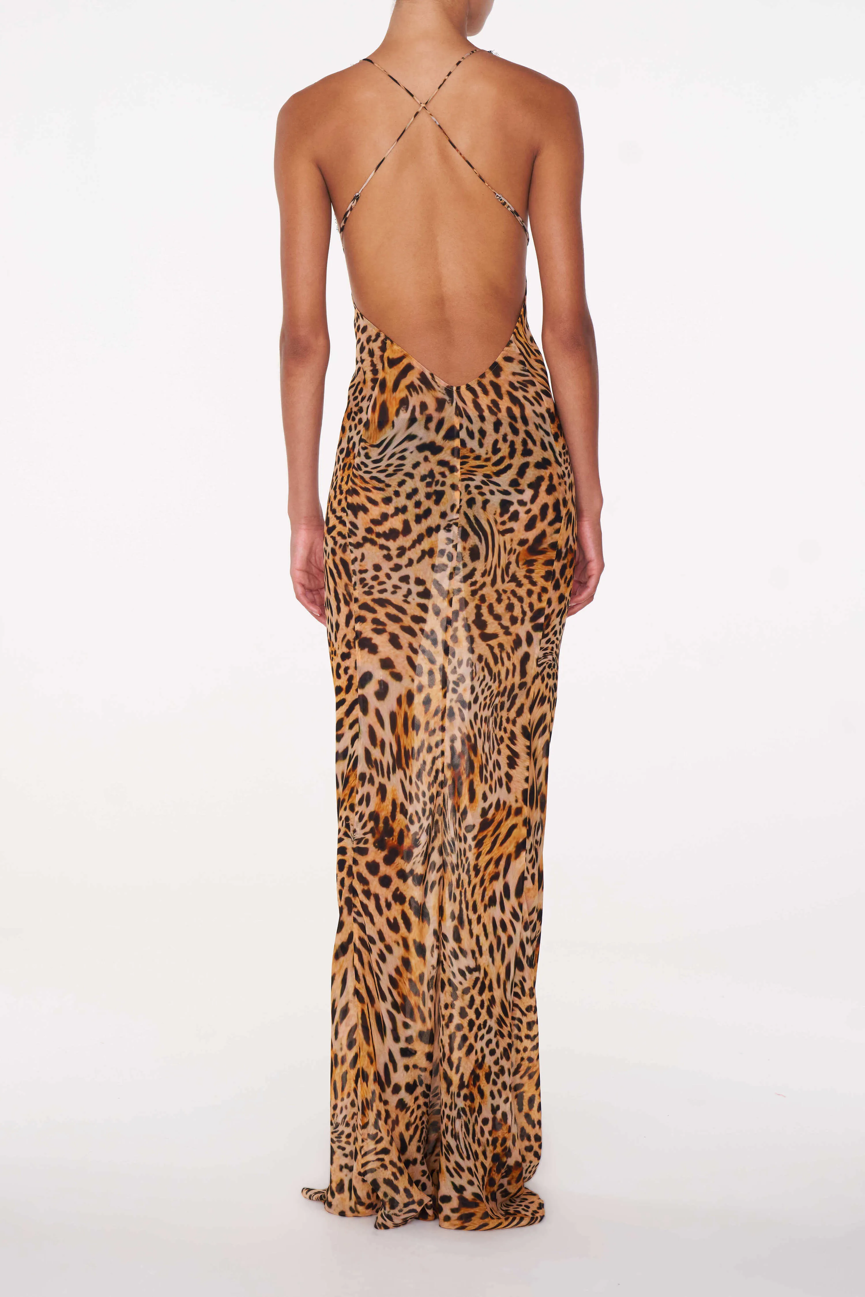 Akima Leopard Slip Dress