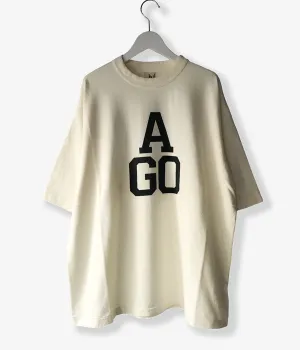 blurhms ROOTSTOCK/CHIC-AGO 88/12 Print Tee WIDE (IVORY)