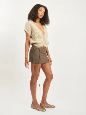 Brown Drari Skirt