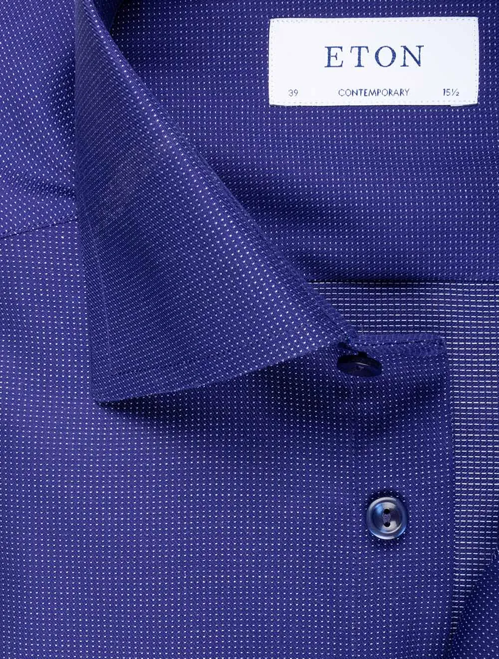 Contemporary Pin Dot Twill Shirt Navy