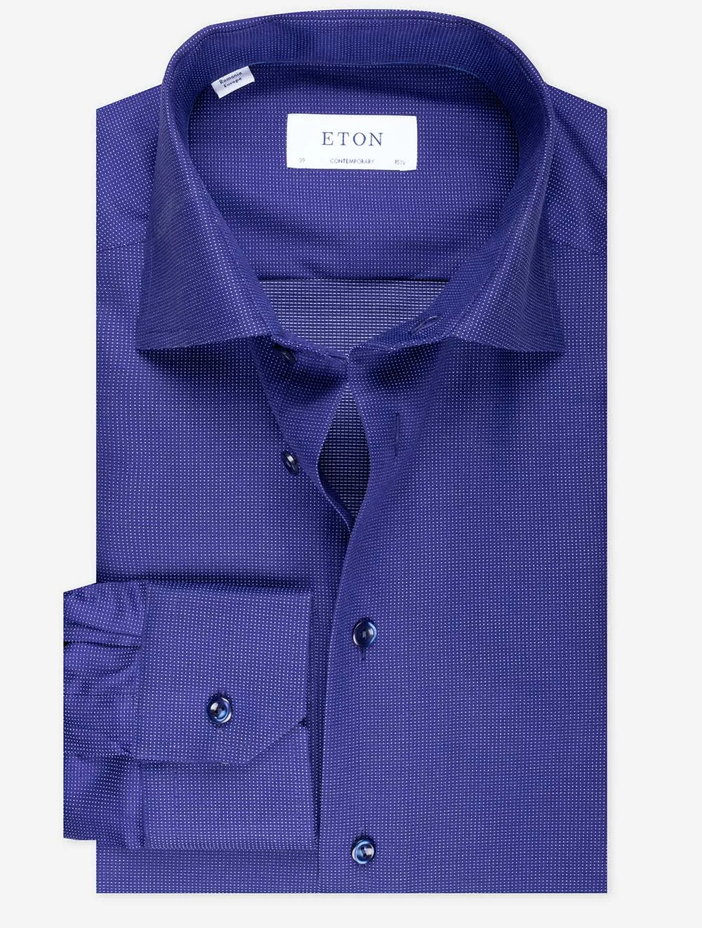 Contemporary Pin Dot Twill Shirt Navy