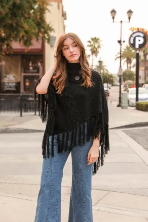 High Neck Poncho