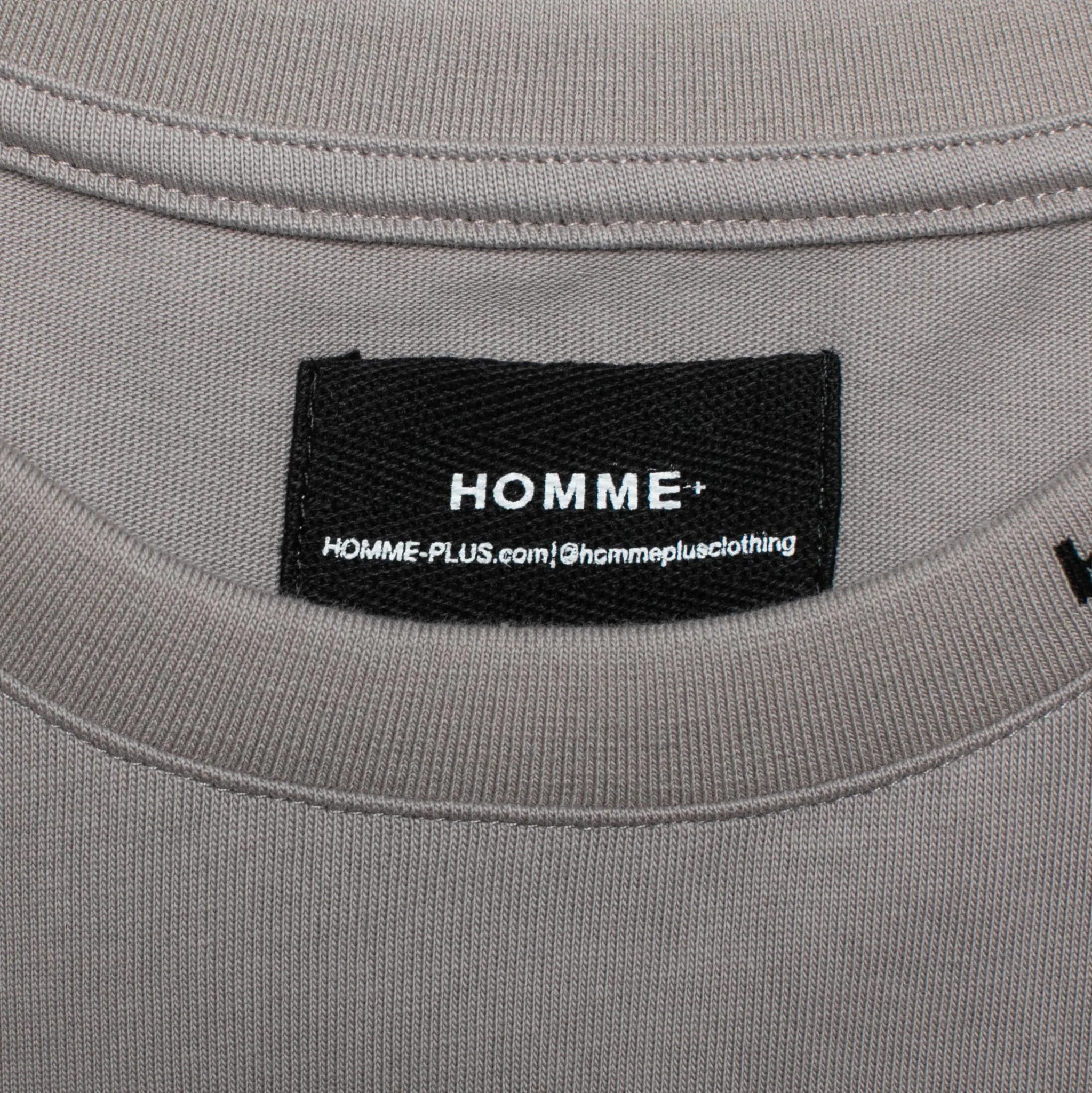 HOMME  QR Code Print Tee Cement