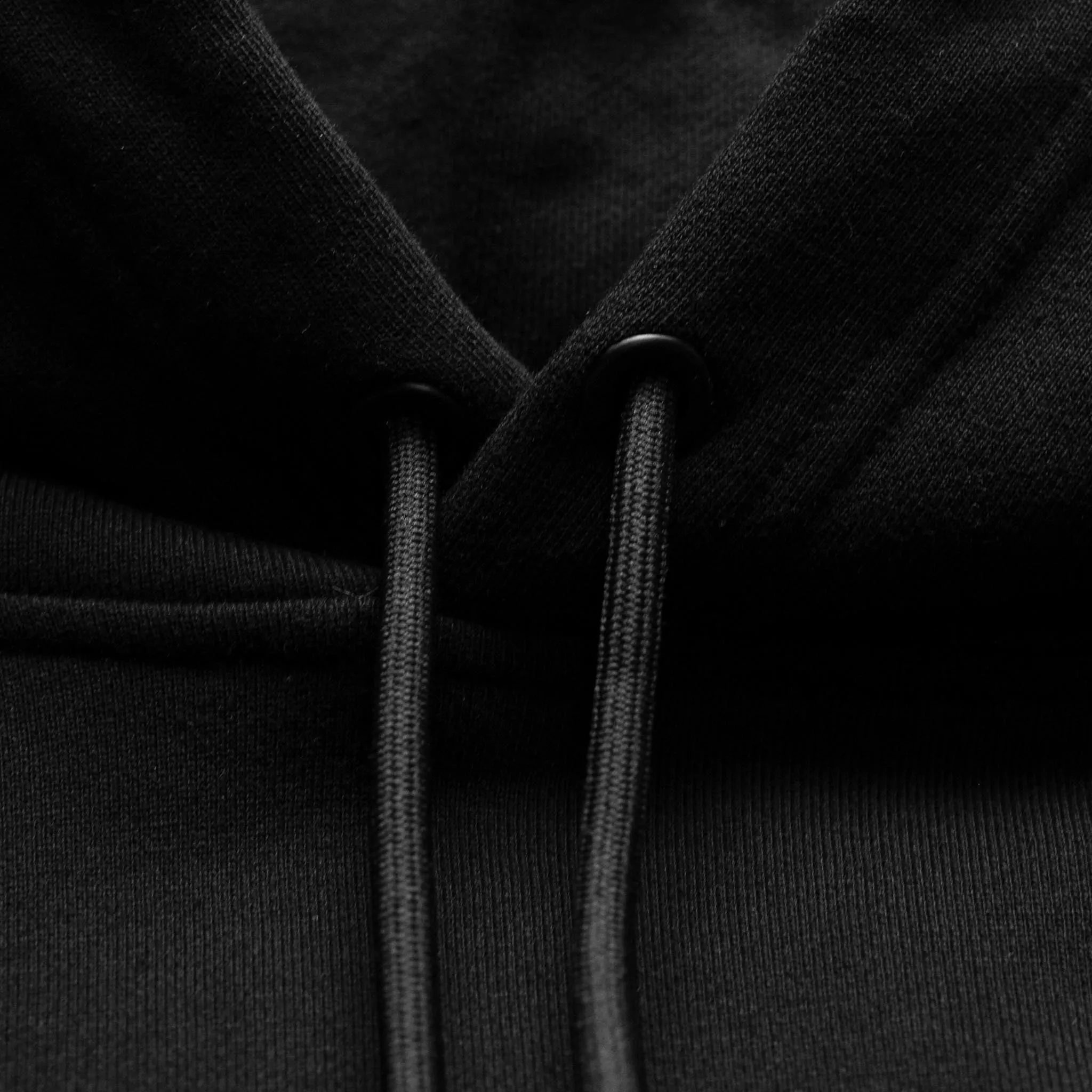 HOMME  Rubber Patch Hoodie Black