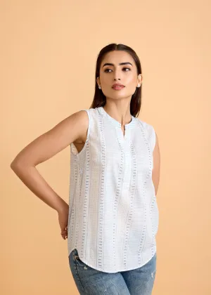 Light Blue Sleeveless Top