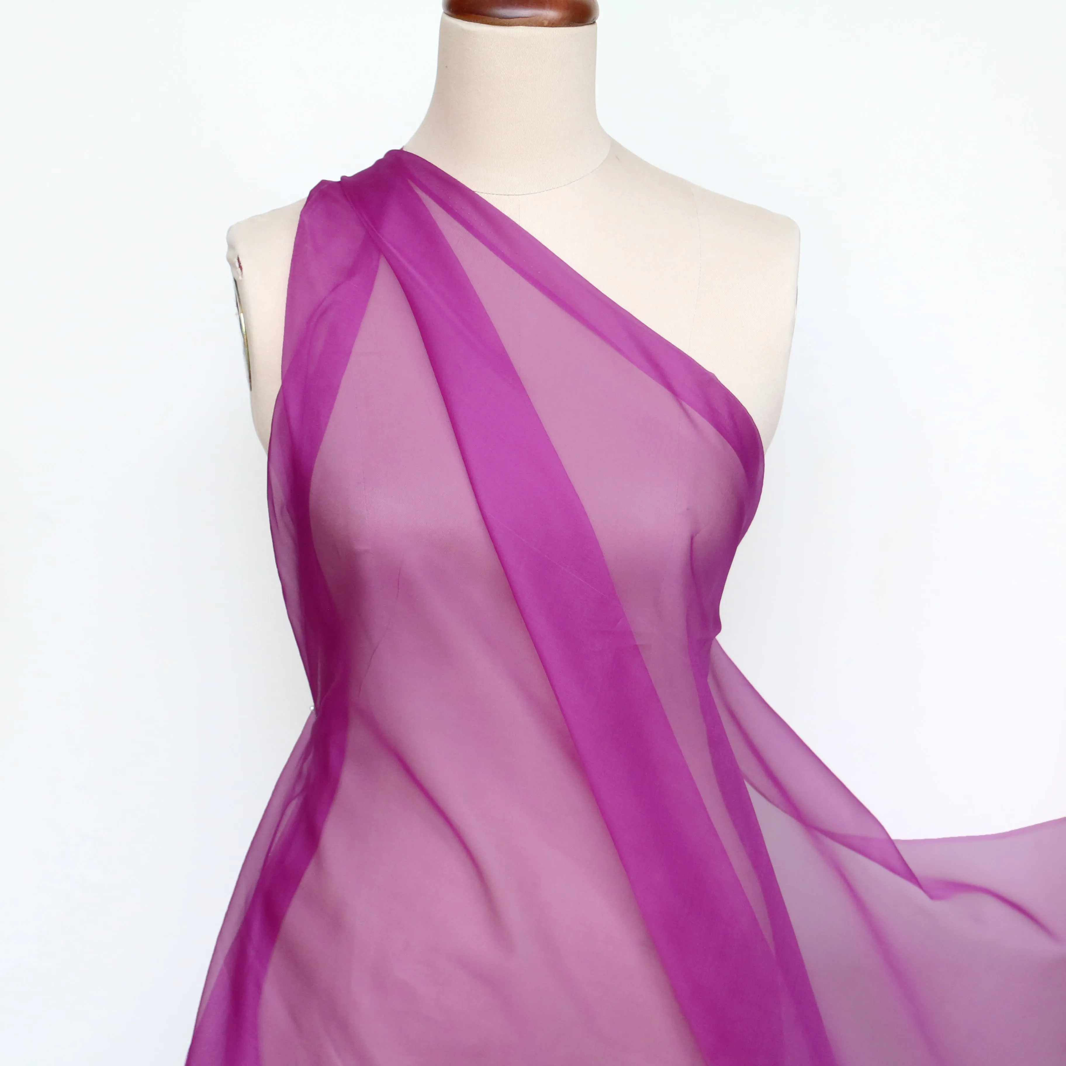 Magenta Silk Organza (112cm wide)