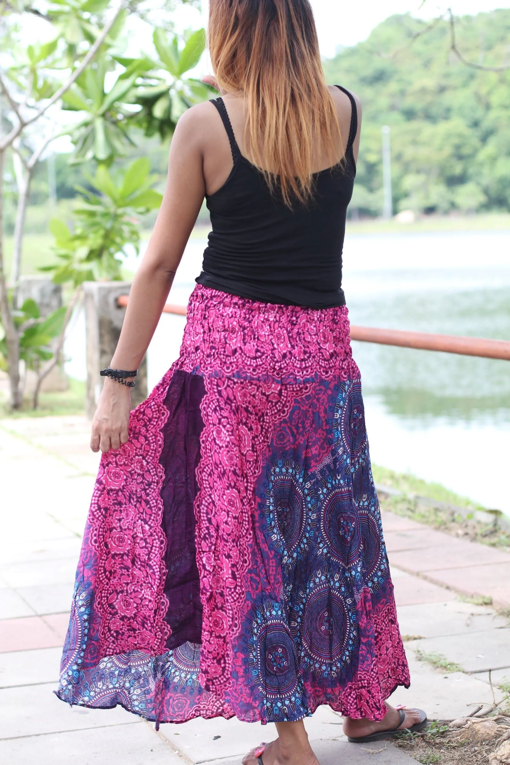 Maxi dress Boho Long Skirt Women Dresses Bohemian Festival Mandala Floral Hippie Dress