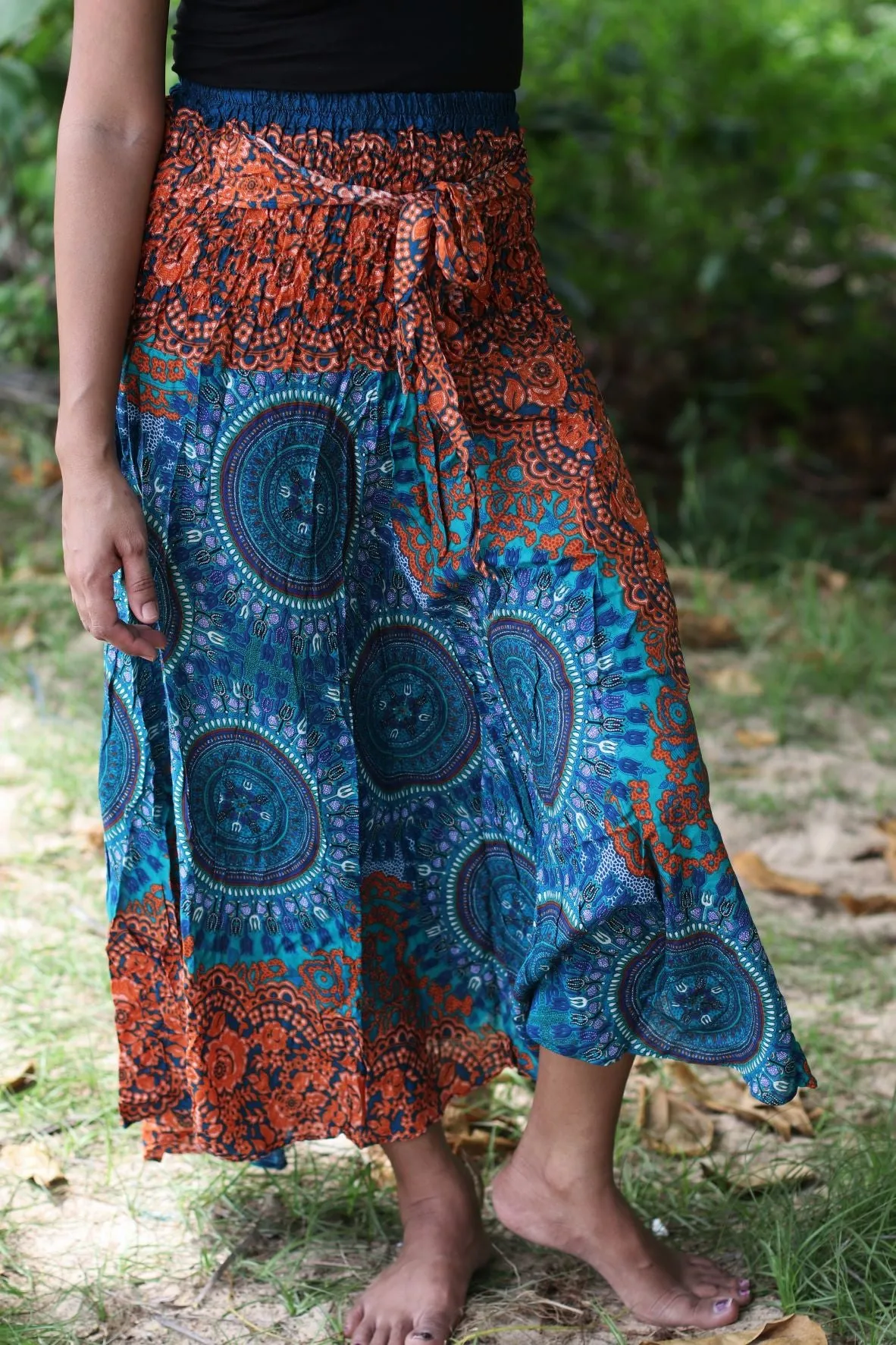 Maxi dress Boho Long Skirt Women Dresses Bohemian Festival Mandala Floral Hippie Dress