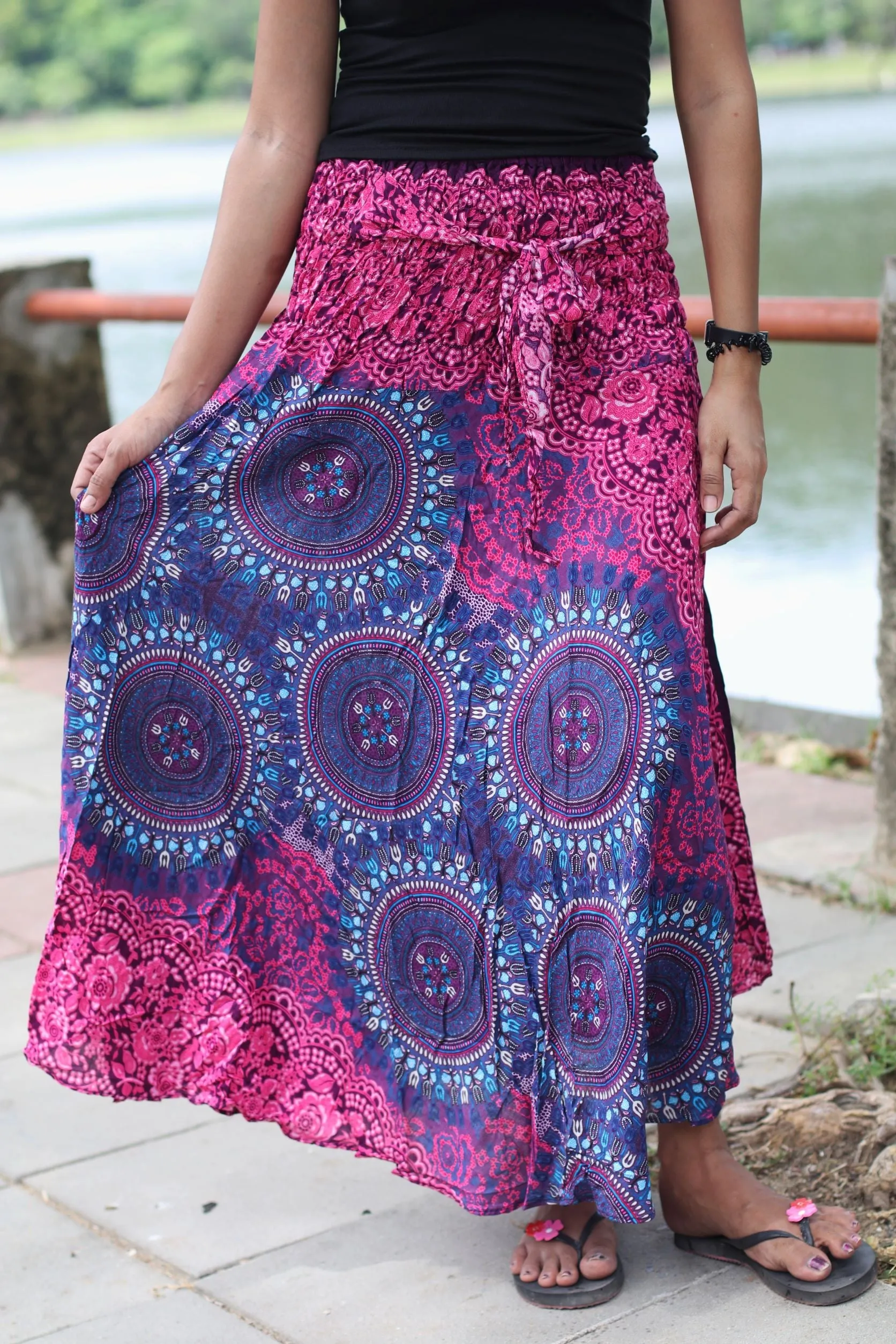 Maxi dress Boho Long Skirt Women Dresses Bohemian Festival Mandala Floral Hippie Dress