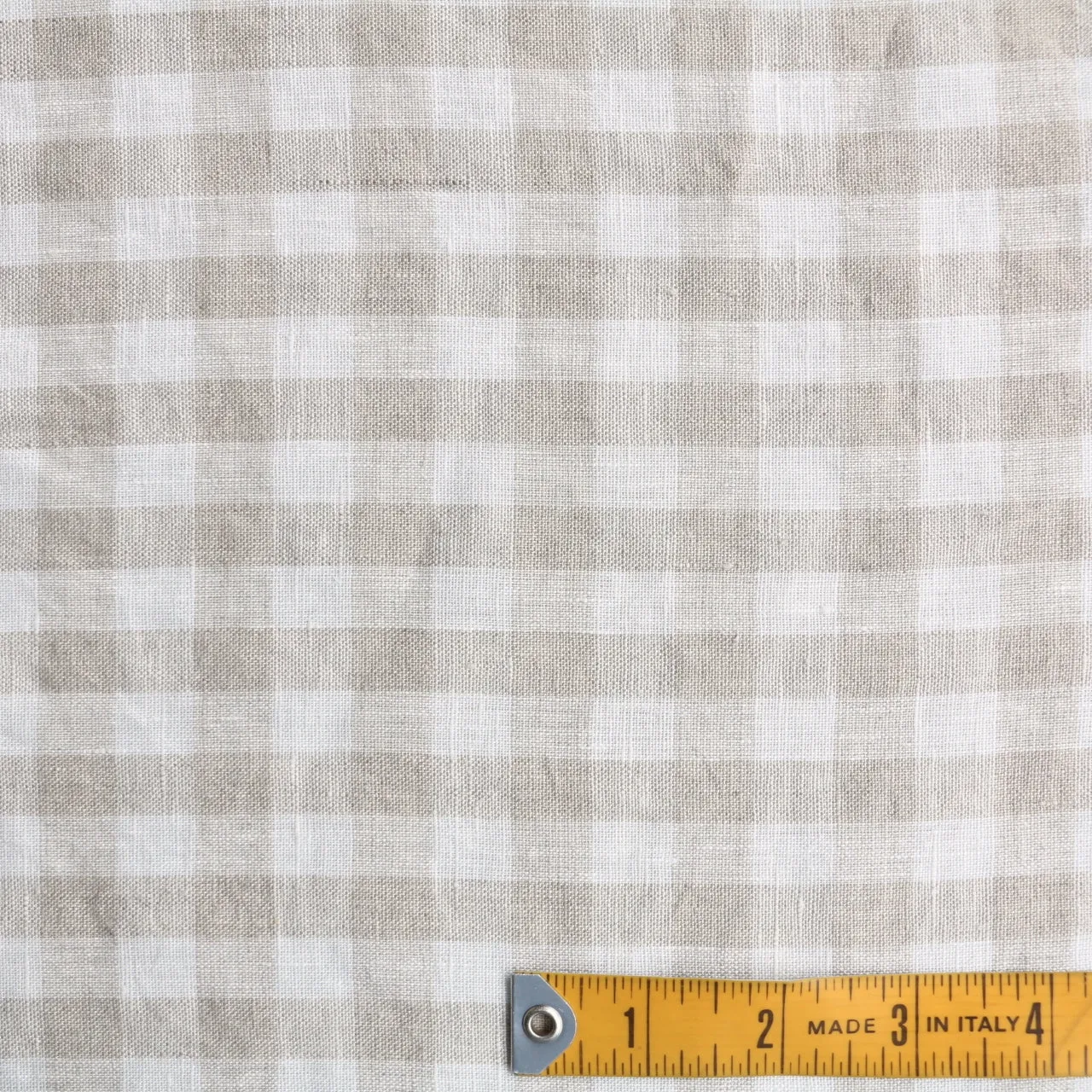 Mina Check Natural Washed Linen