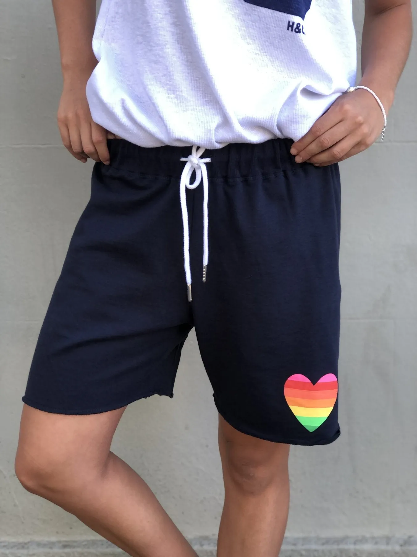 Navy Retro Track Shorts