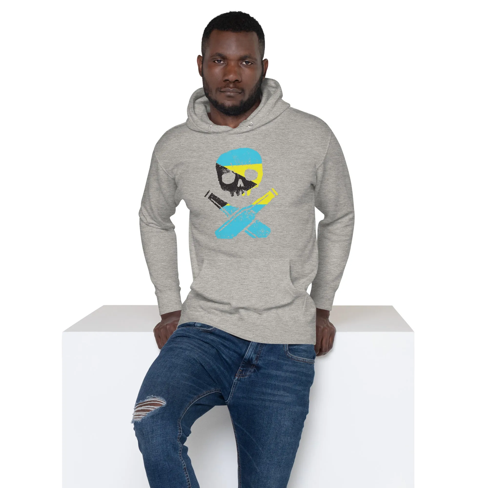 Pirate Republic Bahamian Skull & Cross Bottles Logo Hoodie