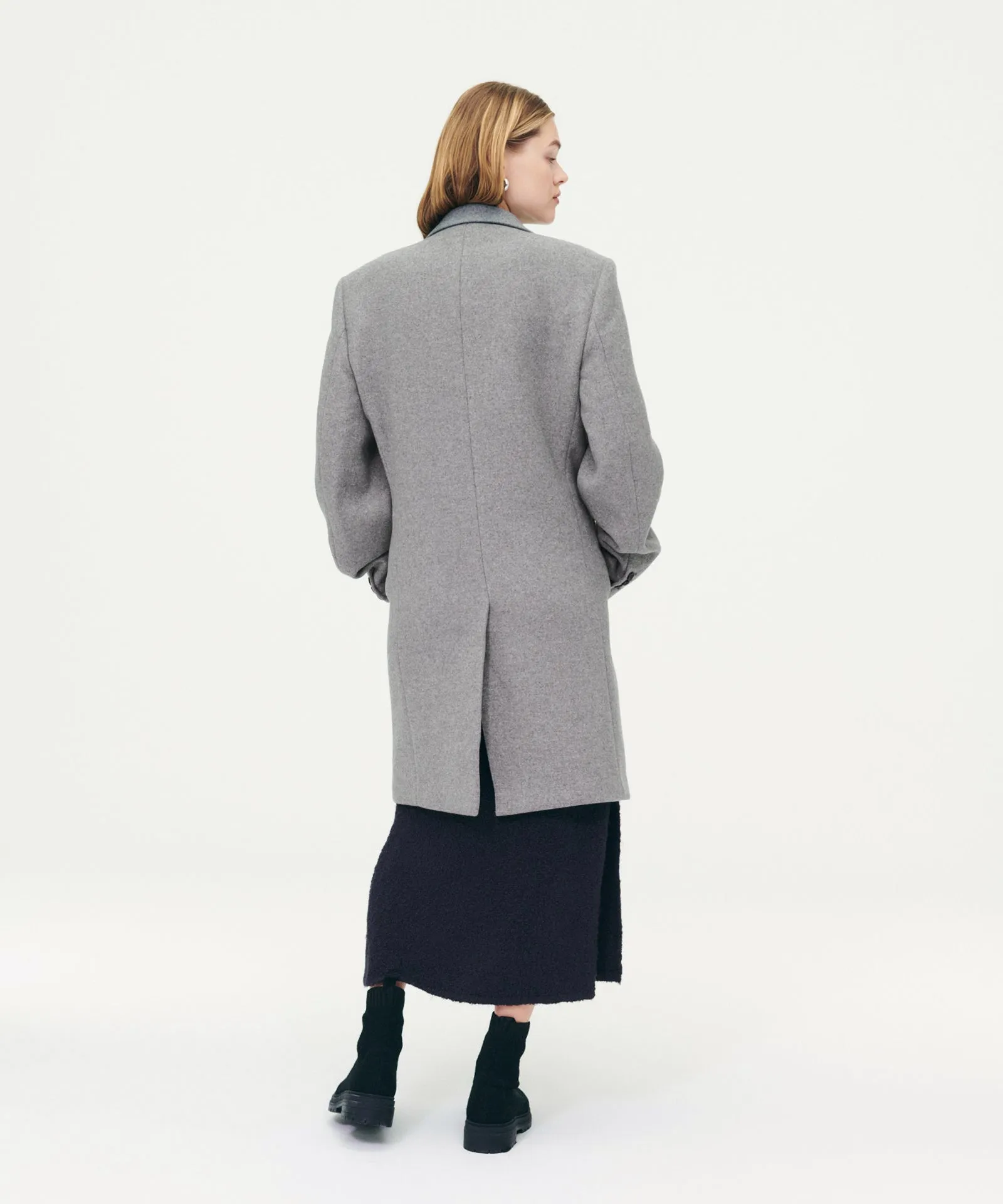 Reclaimed Cashmere Tailored Coat