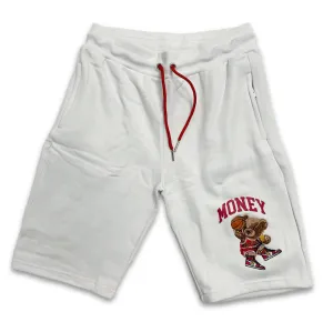 Retro Label Money Bear Shorts (Retro 1 Light Fusion Red)