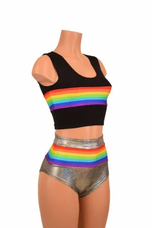 Retro Rainbow Crop Tank & Siren Set