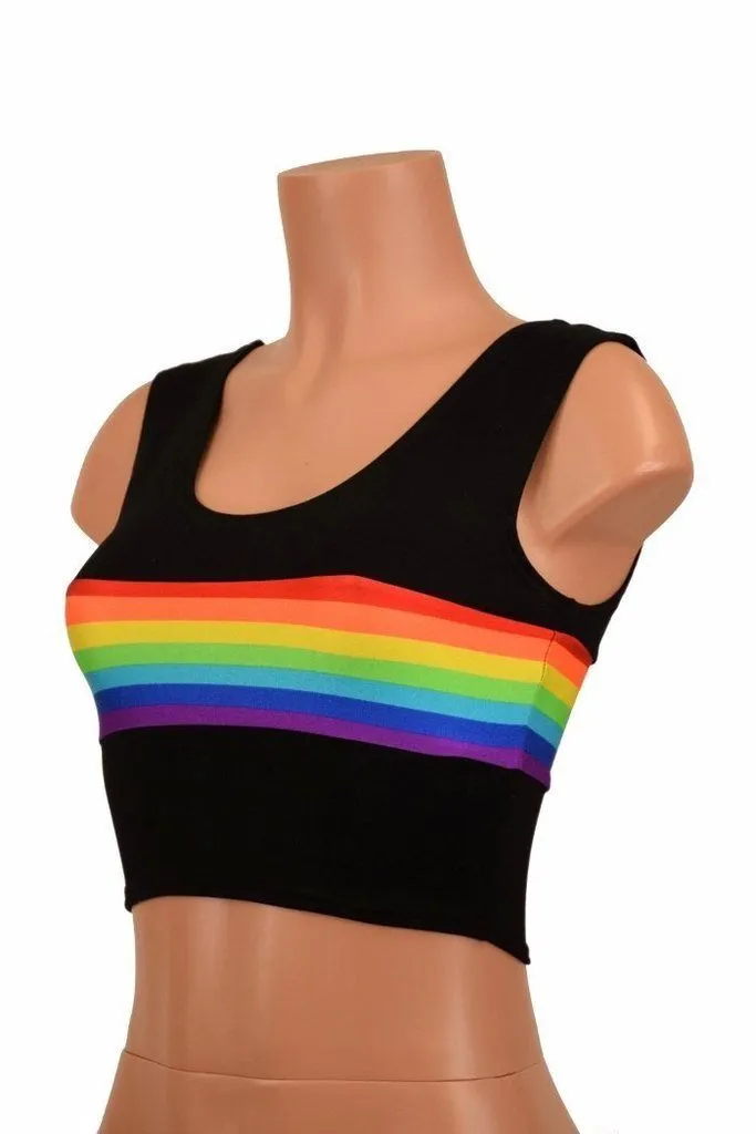 Retro Rainbow Crop Tank & Siren Set