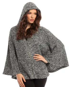 Sarah Zip Boucle' Poncho