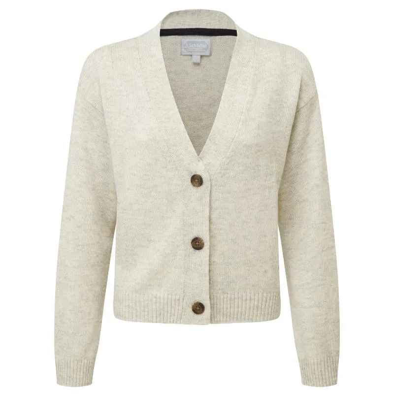 Schoffel Filey Ladies Merino Mix Cardigan - Oat Grey