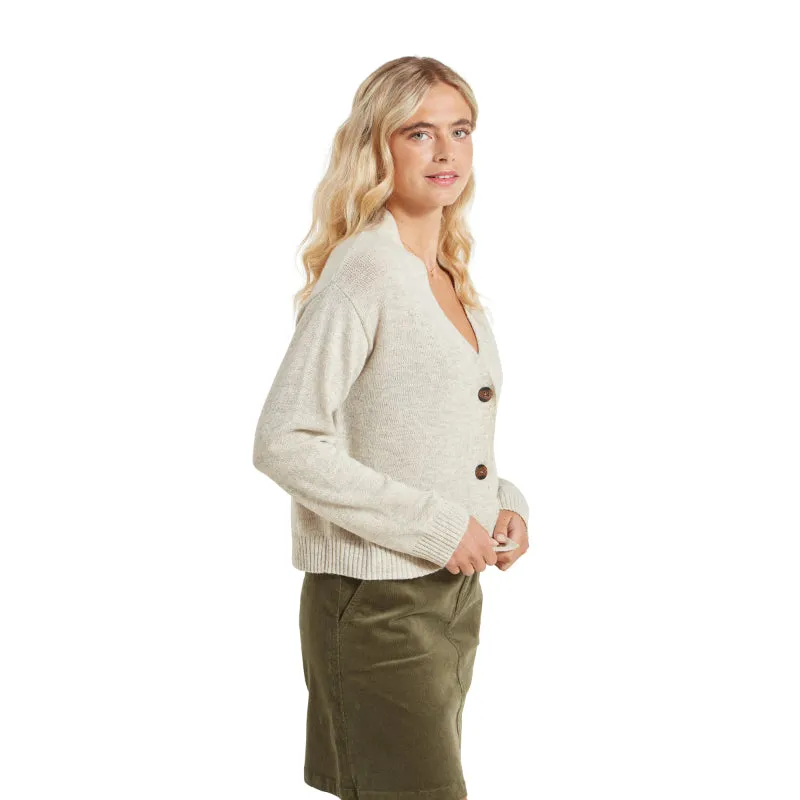 Schoffel Filey Ladies Merino Mix Cardigan - Oat Grey