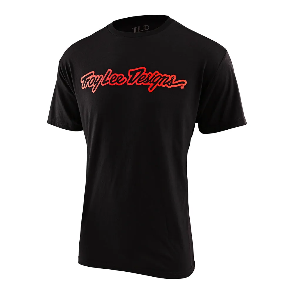 Short Sleeve Tee Signature Black / Glo Red