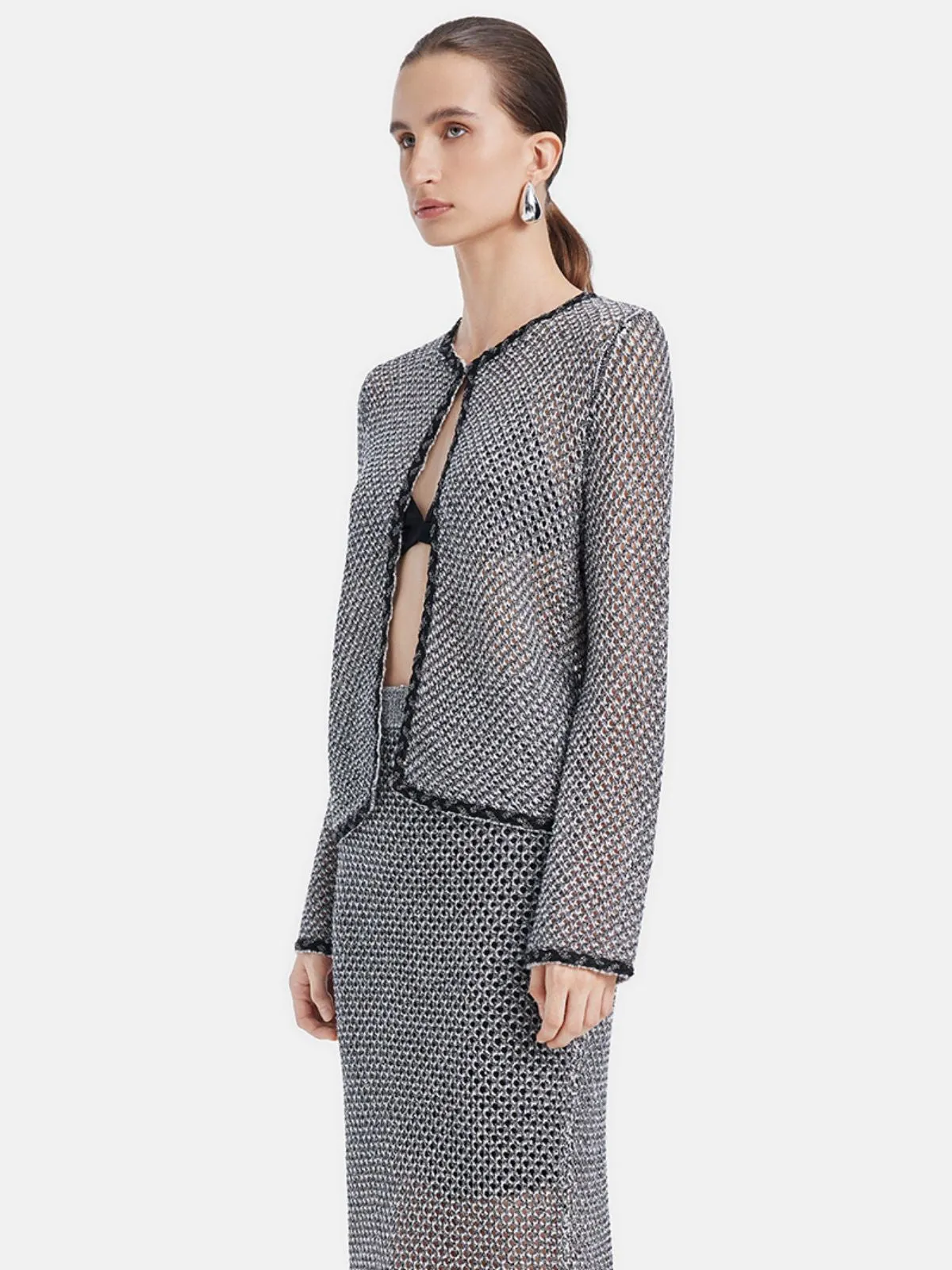 Vintage Minimalist Tweed Blazer