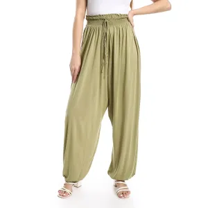 Wide Leg Trousers With Waist Elastic - Merch