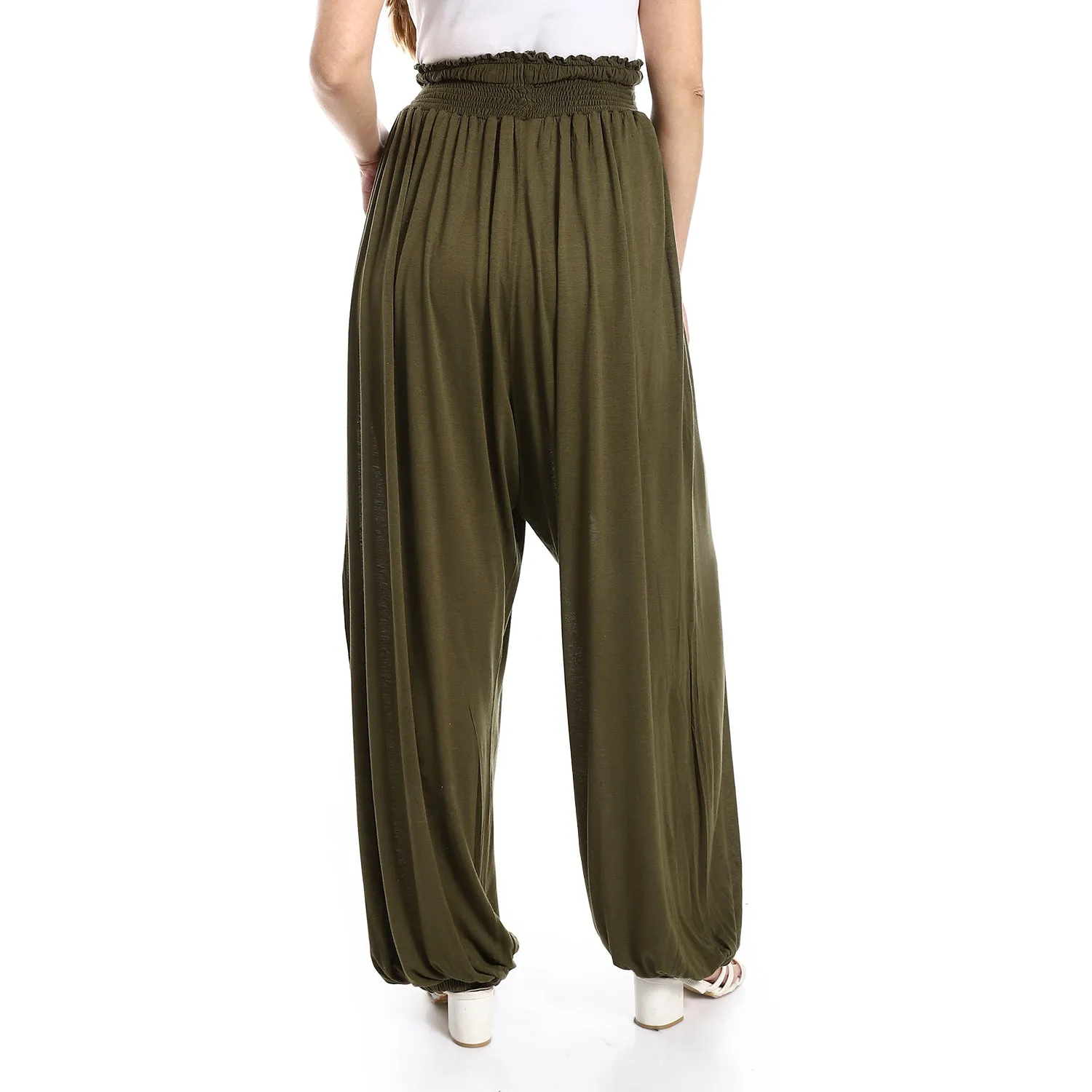 Wide Leg Trousers With Waist Elastic - Merch