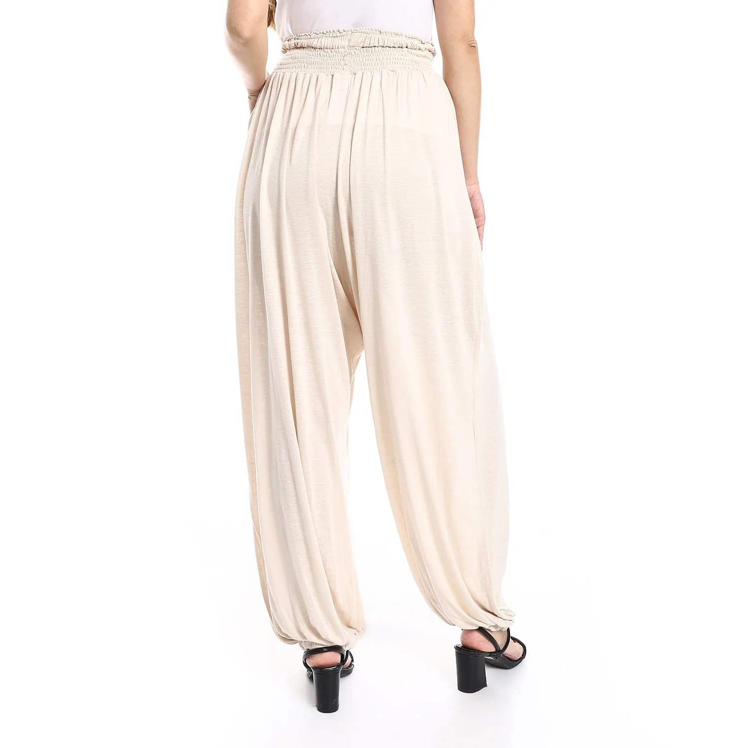 Wide Leg Trousers With Waist Elastic - Merch