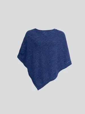 Yura Poncho Baby Alpaca Color Blue